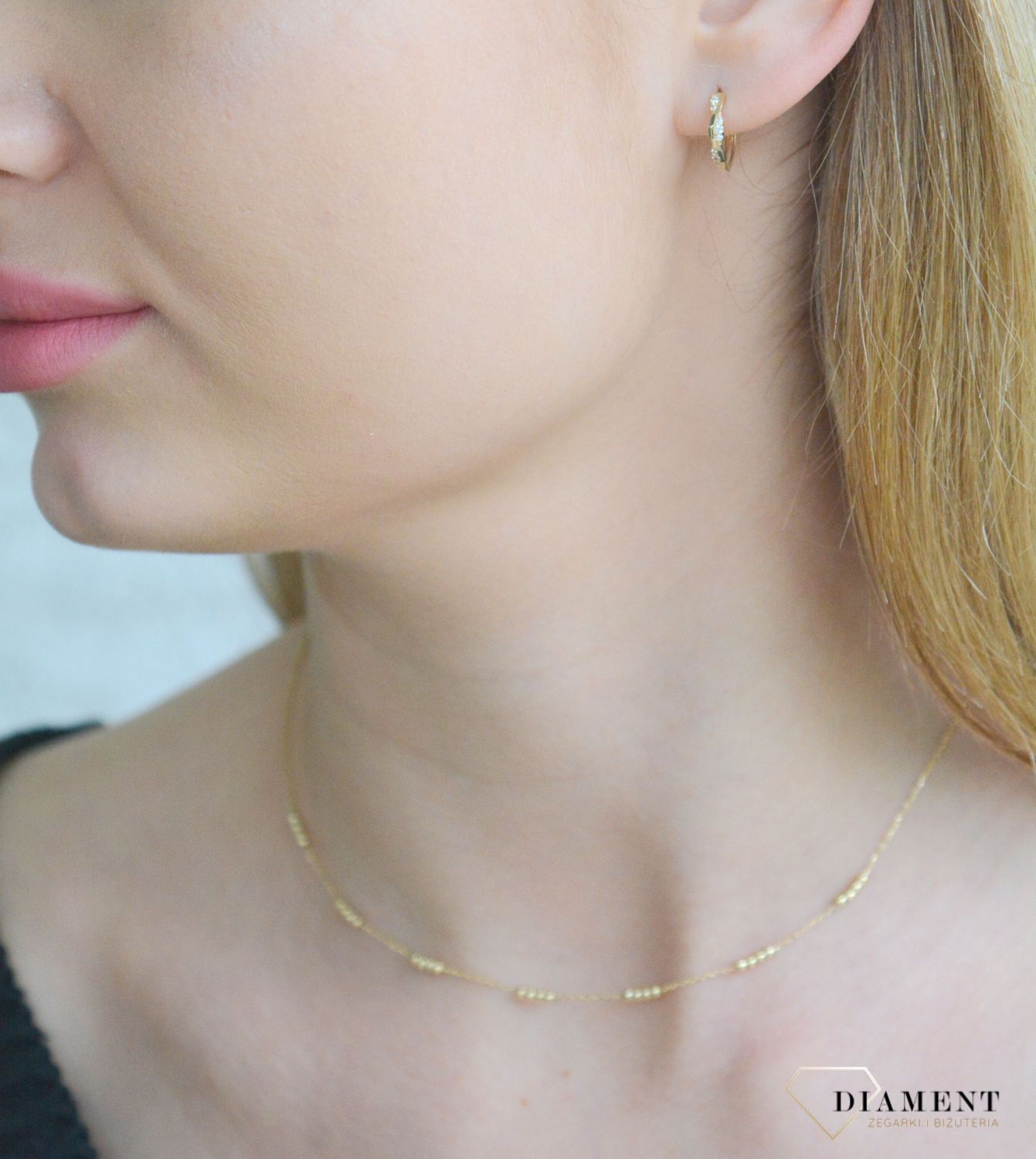 Złote kolczyki damskie 375 koła z cyrkoniami KL 11251 375.jpg